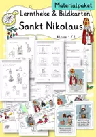 Vorschau - Arbeitsblätter - Materialpaket Sankt Nikolaus Klasse 1 2 Ethik - Deckblatt