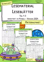 Vorschau - Arbeitsblätter - Lesen lernen mit Karibu 1 (Version 2024) – Leseblätter in Grundschrift | Lesetraining & Arbeitsblätter für die 1. Klasse - Deckblatt