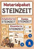 Vorschau - Arbeitsblätter - Steinzeit Klasse 4 Materialpaket - Deckblatt