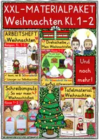 Vorschau - Arbeitsblätter - Weihnachten Klasse 1-2 Grundschule XXL-Materialpaket - Deckblatt