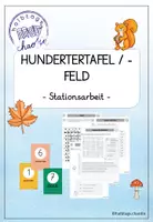 Vorschau - Arbeitsblätter - Hundertertafel/ -feld - Stationsarbeit - Deckblatt