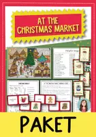 Vorschau - Mal- und Bastelvorlagen - At the Christmas Market - PAKET für den Englischunterricht - Deckblatt