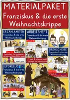 Vorschau - Arbeitsblätter - Franziskus und die erste Weihnachtskrippe Grundschule MATERIALPAKET - Deckblatt