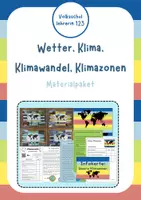 Vorschau - Arbeitsblätter - Klimawandel, Klimazonen, Wetter - Materialpaket - Deckblatt