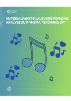 Vorschau - Klassenarbeiten - Materialpaket Klausuren Popsong-Analyse zum Thema "Growing up" - Deckblatt