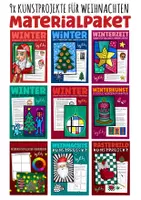 Vorschau - Stundenentwürfe - 9x Kunstprojekte für Weihnachten - Kunst Im Winter Materialpaket - Deckblatt