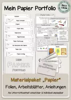 Vorschau - Arbeitsblätter - Papier entdecken – Unterrichtseinheit mit Portfolio, Arbeitsblättern und praktischen Übungen (Materialpaket) - Deckblatt