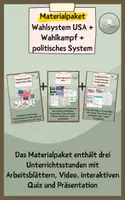 Vorschau - Stundenentwürfe - Materialpaket USA 2024 (Wahlen, Wahlkampf, politisches System) - Deckblatt