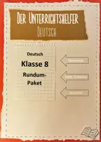 Vorschau - Unterrichtsreihen - Deutsch Klasse 8 - Rundum-Paket - Deckblatt