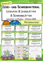 Vorschau - Arbeitsblätter - Lesen & Schreiben zu Karibu 1 (Version 2024) in Grundschrift | Materialpaket mit Arbeitsblättern, Lesetraining und Schreibübungen für Klasse 1 - Deckblatt
