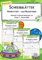 Vorschau - Arbeitsblätter - Schreibblätter in Grundschrift zu Karibu 1 (Version 2024) | Arbeitsblätter zum Schreiben lernen für Klasse 1 - Deckblatt