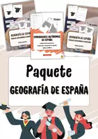 Vista previa - Hojas de trabajo - Paquete de materiales geografía España - Portada