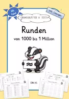 Vorschau - Arbeitsblätter - XL Materialpaket - Runden von 1000 bis 1 Million - Deckblatt