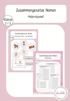 Vorschau - Arbeitsblätter - Materialpaket zusammengesetzte Nomen - Deckblatt