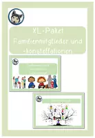 Vorschau - Arbeitsblätter - XL-Paket Familienmitglieder und -konstallationen und mein Stammbaum inklusiver Link zu einer genially-Präsentation - Deckblatt