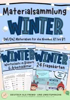 Vorschau - Spiele - Wortschatz und Fragen im Winter - Deckblatt
