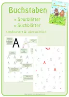 Vorschau - Arbeitsblätter - Buchstaben - Spurblätter & Suchblätter - Deckblatt