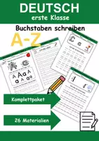 Vorschau - Arbeitsblätter - Buchstabeneinführung 1. Klasse - Buchstaben A-Z schreiben - Grundschrift - Deckblatt
