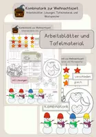 Vorschau - Unterrichtsreihen - Kombinatorik Winter/ Weihnachten: Arbeitsblätter und Tafelmaterial (Klasse 2/3) - Deckblatt