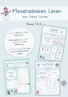 Vorschau - Mal- und Bastelvorlagen - Materialpaket Lesen Winter - Klasse 1/2 - Deckblatt