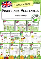 Vorschau - Arbeitsblätter - Materialpaket "FRUITS and VEGETABLES" - Material und Spiele für den Englischunterricht - Deckblatt