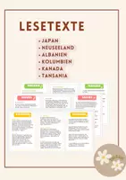 Vorschau - Text - Materialpaket Lesetexte Kontinente Länder differenziert - Deckblatt