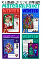 Vorschau - Arbeitsblätter - 4x Kunstprojekte für die Weihnachtszeit - Kunst für die Mittelstufe Materialpaket - Deckblatt