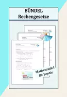 Vorschau - Arbeitsblätter - Bündel Rechengesetze 💐 - Deckblatt