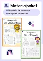 Vorschau - Arbeitsblätter - Materialpaket: Übungshefte zu den Monaten und Wochentagen - Deckblatt