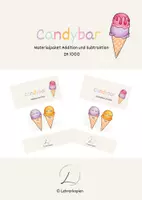 Vorschau - Aufgabenkarten - Materialpaket Candybar: Addition und Subtraktion ZR 1000 - Deckblatt