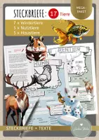 Vorschau - Arbeitsblätter - 17 Steckbriefe mit Beschreibungstexten "TIERE" - Deckblatt