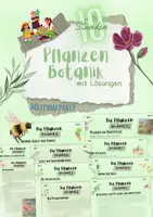 Vorschau - Unterrichtsreihen - XXL Materialpaket: Pflanzen | Botanik (5. & 6. Klasse, Nawi und Biologie) - 10 fertige Unterrichtsstunden mit Lösungen - Deckblatt
