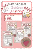 Vorschau - Arbeitsblätter - Materialpaket "Fasching" (Zuhören in Klasse 1+2) - Deckblatt