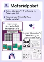 Vorschau - Arbeitsblätter - Materialpaket: "Hunderterfeld, Hundertertafel" "Mein kleines Übungsheft - Orientierung im Zahlenraum 100" - Deckblatt