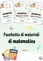 Vista previa - Unidades / Secuencias / Situaciones de Aprendizaje - Paquete de materiales de matemáticas en italiano - Portada