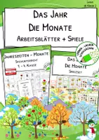 Vorschau - Arbeitsblätter - Das Jahr – Die Monate: Arbeitsblätter + Spiele (Österreichversion) - Deckblatt