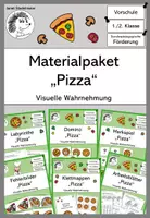 Vorschau - Arbeitsblätter - Materialpaket „Pizza“ (Visuelle Wahrnehmung) - Deckblatt