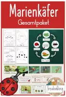 Vorschau - Unterrichtsreihen - Marienkäfer GESAMTPAKET - Klasse 1/2 - differenziert (analog & digital) - Deckblatt