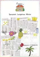 Vorschau - Arbeitsblätter - Lautgetreue Wörter: Sparpaket - Deutsch - Kl. 1/2 (Lesen lernen & Silben) - Deckblatt