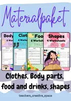 Vorschau - Unterrichtsreihen - Materialpaket - Englisch: Clothes, Body parts, food, shapes - Deckblatt
