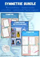 Vorschau - Arbeitsblätter - Materialpaket: Symmetrie, Motivschablonen, Symmetrieachse einzeichnen, Spiegeln - Deckblatt