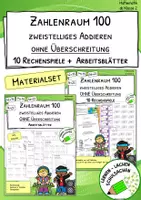 Vorschau - Arbeitsblätter - Zahlenraum 100 – Zweistelliges Addieren ohne Überschreitung – 10 Rechenspiele + Arbeitsblätter - Deckblatt