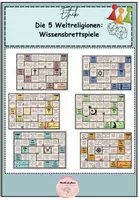 Vorschau - Spiele - Materialpaket -Wissensbrettspiele zu den 5 Weltreligionen - Deckblatt