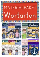 Vorschau - Spiele - MATERIALPAKET Wortarten Deutsch - Verben / Adjektive / Nomen - Deckblatt