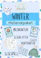 Vorschau - Arbeitsblätter - Winter Materialpaket | Klasse 1 / 2 | DaZ - Deckblatt