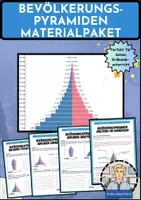Vorschau - Arbeitsblätter - Bevölkerungspyramiden – Anleitungen, Merkblätter & Übungen (Erdkunde Sek I) - Deckblatt