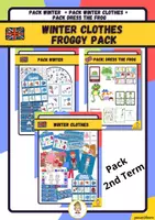 Vorschau - Arbeitsblätter - Winter Clothes Froggy Pack - Deckblatt