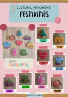 Vista previa - Manualidades / Dibujos para colorear - Cultural Keychains: Festivities (Pack) - Portada