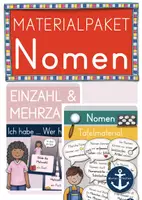 Vorschau - Spiele - MATERIALPAKET Nomen - Tafelmaterial & Lesespiel - Deckblatt