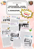 Vorschau - Arbeitsblätter - Materialpaket: 11 Suchsel - Wortsuchrätsel - Mathematik - 6. Schulstufe - sprachsensibel sprachbewusst - Deckblatt